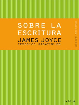 cover image of Sobre la escritura. James Joyce